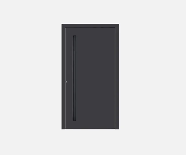 Panel de puerta modelo Lumis con diseño minimalista en acabado oscuro