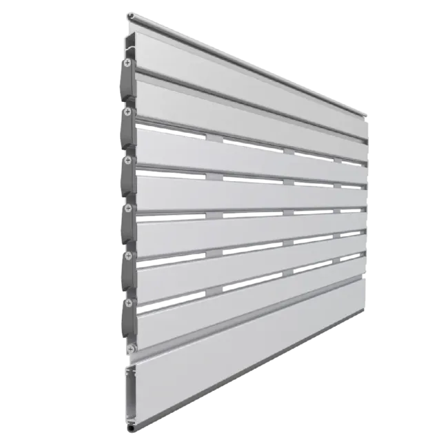 Lama PS-25 R de aluminio extrusionado con diseño apaisado y máxima ventilación