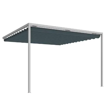 Toldo palillero Aneas 125×125 con estructura robusta para terrazas amplias y uso comercial