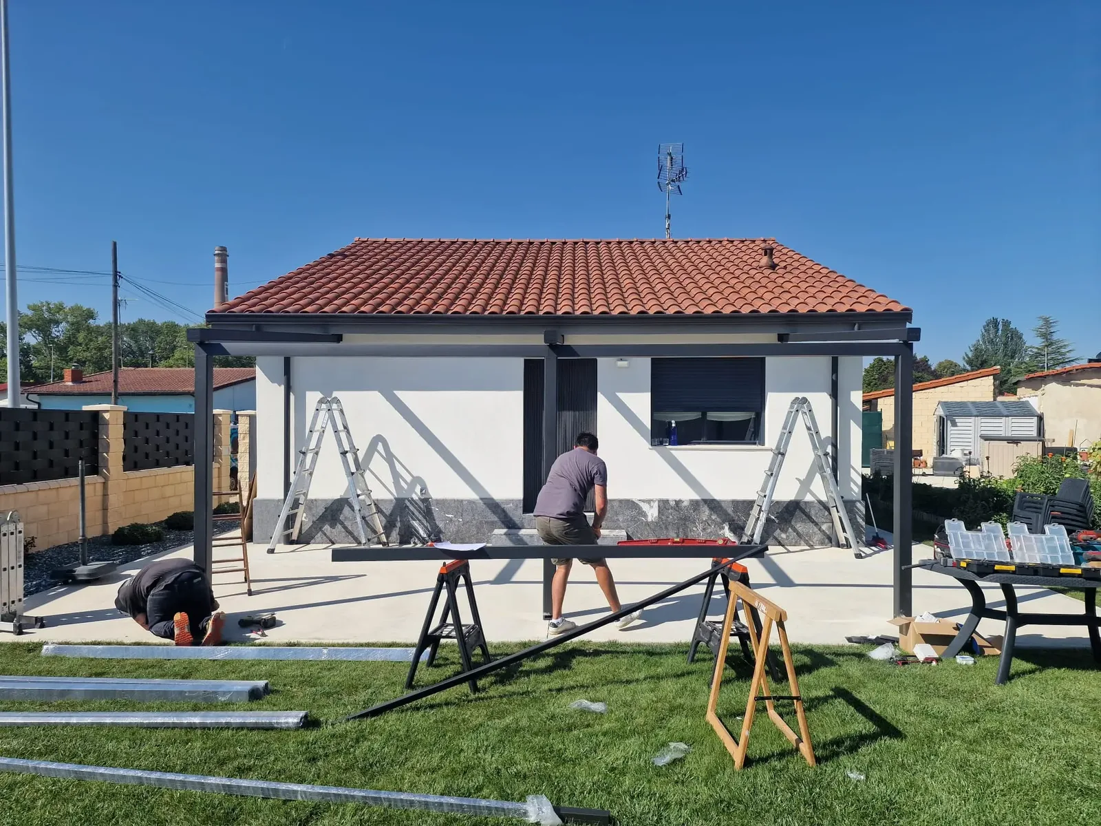 Pérgola tensada Fulvia en Vivienda unifamiliar, Zaragoza — foto 7