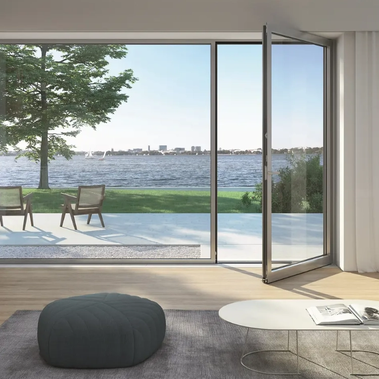 Puerta sin barrera instalada en vivienda con salida al exterior en Zaragoza