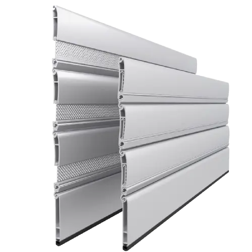 Lama microperforada PM-45 con sistema de autocierre y alta ventilación