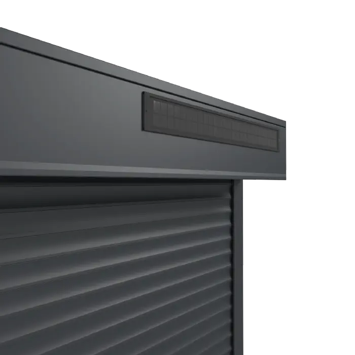 Cajón Mini Solar con placa solar integrada para persianas exteriores sostenibles