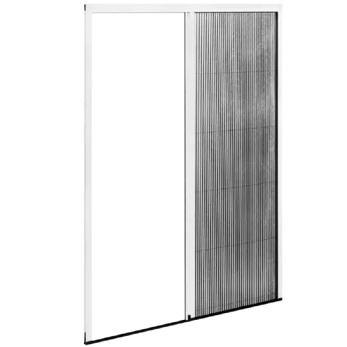 Mosquitera Plisada 27 Lateral, movimiento horizontal y diseño compacto para puertas con tránsito frecuente Mosquitera Plisada 27 Lateral con guía inferior de 7 mm que facilita el paso